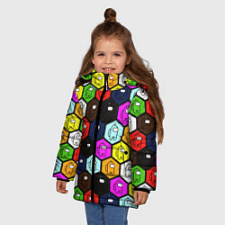 Куртка зимняя для девочки AMONG US, цвет: 3D-красный — фото 2