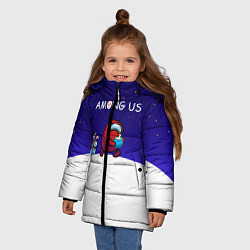 Куртка зимняя для девочки Among us наша версия, цвет: 3D-черный — фото 2