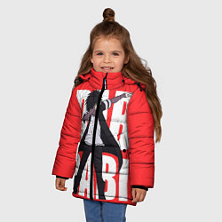 Куртка зимняя для девочки Dab Dabi, цвет: 3D-красный — фото 2
