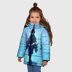 Куртка зимняя для девочки ГИЮ ТОМИОКА, цвет: 3D-светло-серый — фото 2