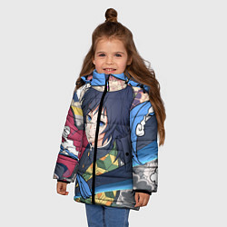 Куртка зимняя для девочки ГИЮ ТОМИОКА ФРЕСКА, цвет: 3D-черный — фото 2