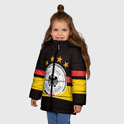 Куртка зимняя для девочки СБОРНАЯ ГЕРМАНИИ, цвет: 3D-черный — фото 2