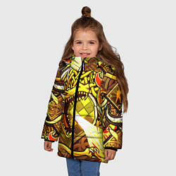 Куртка зимняя для девочки CS GO DRAGON LORE, цвет: 3D-черный — фото 2