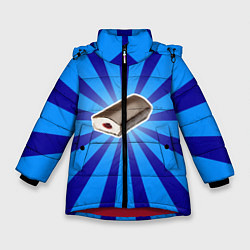 Куртка зимняя для девочки Глазированный сырок, цвет: 3D-красный
