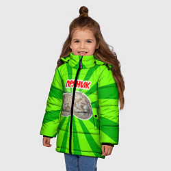 Куртка зимняя для девочки Пряник, цвет: 3D-черный — фото 2