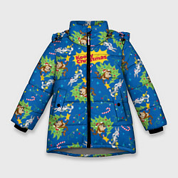 Куртка зимняя для девочки Kooky Christmas, цвет: 3D-светло-серый