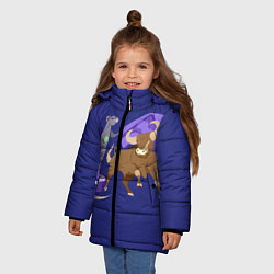 Куртка зимняя для девочки Крыса и бык, цвет: 3D-светло-серый — фото 2