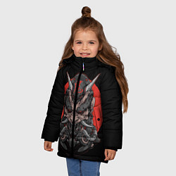 Куртка зимняя для девочки Cyber Samurai, цвет: 3D-черный — фото 2
