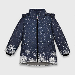 Куртка зимняя для девочки Атмосфера нового года, цвет: 3D-светло-серый
