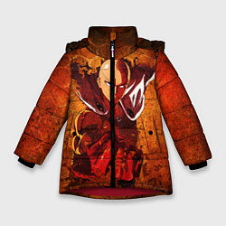 Куртка зимняя для девочки Ванпанчмен, цвет: 3D-красный