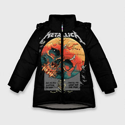 Куртка зимняя для девочки Metallica, цвет: 3D-светло-серый