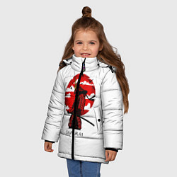 Куртка зимняя для девочки Samurai, цвет: 3D-светло-серый — фото 2