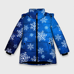 Зимняя куртка для девочки Новый Год Снежинки