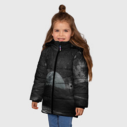 Куртка зимняя для девочки Луна, цвет: 3D-светло-серый — фото 2