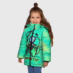 Куртка зимняя для девочки AMONG US IMPOSTOR, цвет: 3D-черный — фото 2