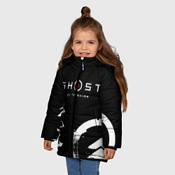 Куртка зимняя для девочки Ghost of Tsushima, цвет: 3D-светло-серый — фото 2