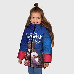 Куртка зимняя для девочки Genshin Impact, цвет: 3D-светло-серый — фото 2