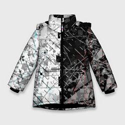 Куртка зимняя для девочки The merger, цвет: 3D-черный