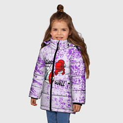 Куртка зимняя для девочки Among Us Sleep well Z, цвет: 3D-черный — фото 2