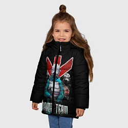 Куртка зимняя для девочки CYBERPUNK TRAUMA TEAM, цвет: 3D-красный — фото 2