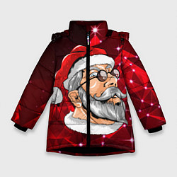 Куртка зимняя для девочки Кульный дед, цвет: 3D-черный