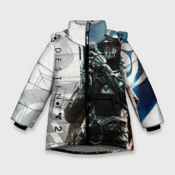 Куртка зимняя для девочки DESTINY, HUNTER, цвет: 3D-светло-серый