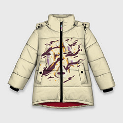 Куртка зимняя для девочки Унесённые призраками, цвет: 3D-красный