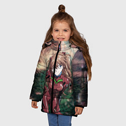 Куртка зимняя для девочки Аска Евангелион, цвет: 3D-светло-серый — фото 2