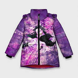 Куртка зимняя для девочки Незуко, Камадо, цвет: 3D-красный