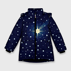 Куртка зимняя для девочки Загадай желание, цвет: 3D-черный