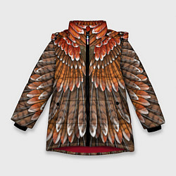 Зимняя куртка для девочки Оперение: орел