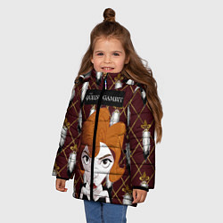 Куртка зимняя для девочки Queens Gambit Ход Королевы, цвет: 3D-черный — фото 2