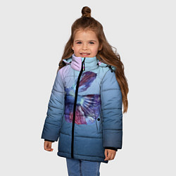 Куртка зимняя для девочки Рыбка, цвет: 3D-черный — фото 2