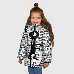 Куртка зимняя для девочки Люси, цвет: 3D-черный — фото 2