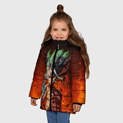 Куртка зимняя для девочки Доктор Стоун, цвет: 3D-красный — фото 2