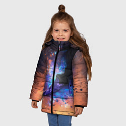Куртка зимняя для девочки CS GO Karambit, цвет: 3D-черный — фото 2