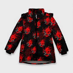 Куртка зимняя для девочки Cyberpunk 2077, цвет: 3D-светло-серый