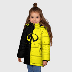 Куртка зимняя для девочки INFINITI logo, цвет: 3D-черный — фото 2