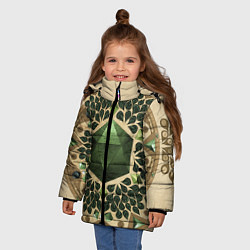 Куртка зимняя для девочки DnD Dices: Pattern, цвет: 3D-черный — фото 2
