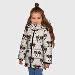 Куртка зимняя для девочки Собачки, цвет: 3D-черный — фото 2