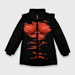 Куртка зимняя для девочки Титан, цвет: 3D-черный