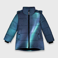 Куртка зимняя для девочки Северное Сияние, цвет: 3D-черный