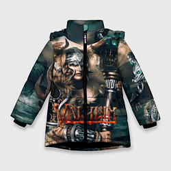 Куртка зимняя для девочки Valheim Girl, цвет: 3D-черный