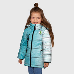 Куртка зимняя для девочки SKODA, цвет: 3D-черный — фото 2