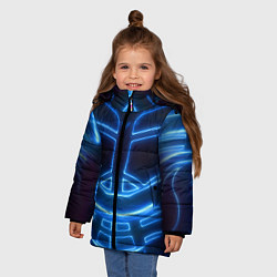 Куртка зимняя для девочки Неоновая броня Neon Armor, цвет: 3D-красный — фото 2