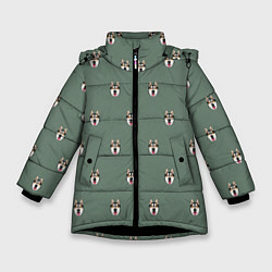 Куртка зимняя для девочки Овчарка, цвет: 3D-черный