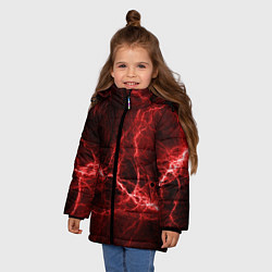 Куртка зимняя для девочки Разряд Молний, цвет: 3D-черный — фото 2
