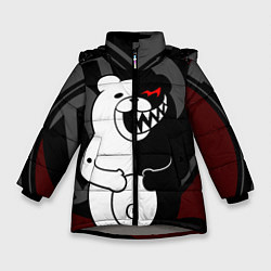 Куртка зимняя для девочки MONOKUMA МОНОКУМА DANGANRO, цвет: 3D-светло-серый