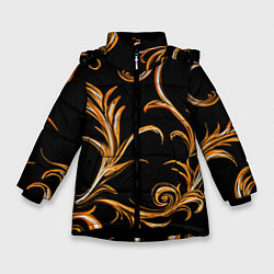 Куртка зимняя для девочки Лиана, цвет: 3D-черный