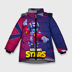Куртка зимняя для девочки STU СТУ Brawl Stars, цвет: 3D-светло-серый